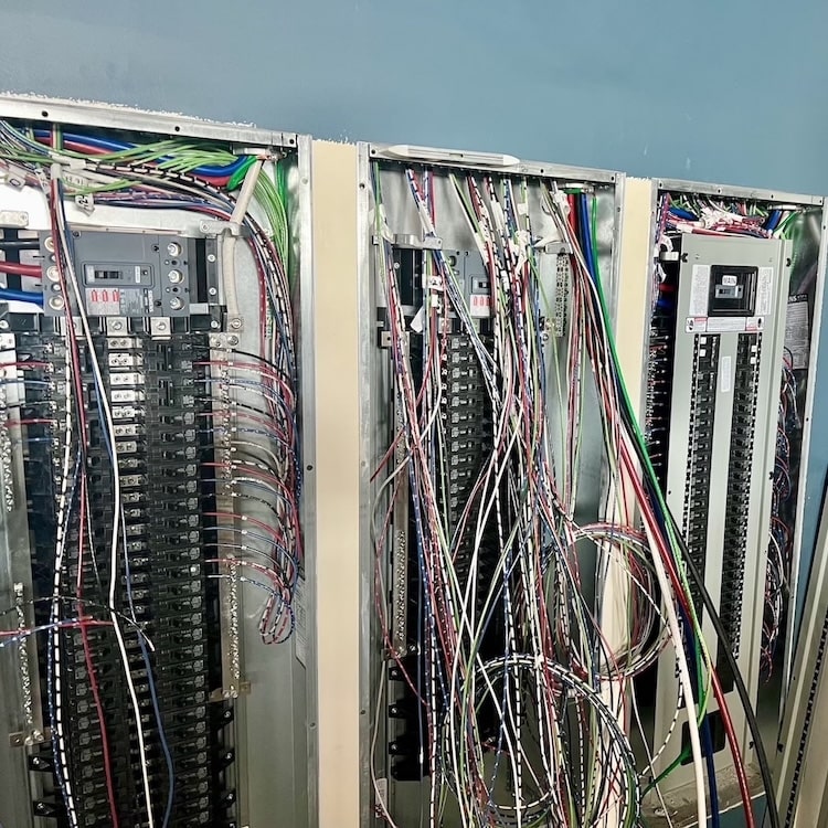 Circuit breaker electrical lines